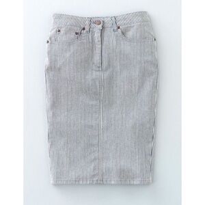 BODEN BLUE WHITE RAILROAD STRIPE DENIM SKIRT US SZ 6 6R
